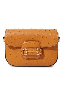 Сумка 1955 Horsebit mini из кожи страуса Gucci