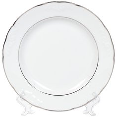 Тарелка обеденная, керамика, 24 см, круглая, Надежда Платиновый, Добрушский фарфоровый завод, 8С1136Ф34