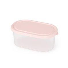 Контейнер пищевой пластик, 1 л, 22х14.5 см, розовый, овальный, Альтернатива, М5611 Alternativa