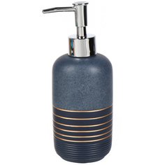Дозатор для жидкого мыла, полистоун, 7.1x12.5/18.8 см, синий, RE0998DA-LD