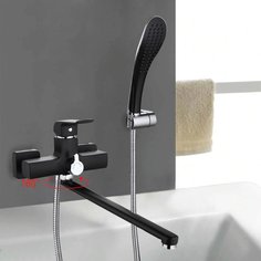 Смеситель для ванны, Gappo, с картриджем, черный, G2250