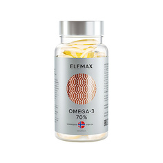 Капсула ELEMAX БАД к пище «Омега-3 жирные кислоты высокой концентрации Экстра» 1620 мг
