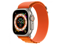 Умные часы APPLE Watch Ultra GPS + Cellular 49mm Titanium Case with Orange Alpine Loop - S