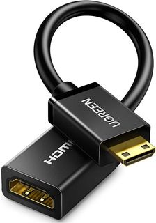Кабель интерфейсный UGREEN 20137 Mini HDMI(M)/HDMI(F), кабель 22 см, черный
