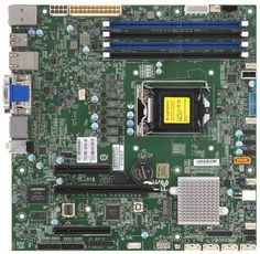 Материнская плата mATX Supermicro MBD-X11SCZ-F-B (LGA1151, C246, 4*DDR4(2666), 5*SATA 6G RAID, M.2, 3*PCIE, 2*Glan, VGA, 2*DP, DVI-I, USB Type-C, 3*US