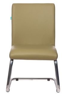 Кресло Бюрократ CH-250-V цвет зеленый, искусственная кожа, полозья металл хром