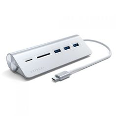 Концентратор Satechi Type-C Aluminum USB Hub & Micro/SD Card Reader ST-TCHCRS интерфейс USB-C. 3 х U