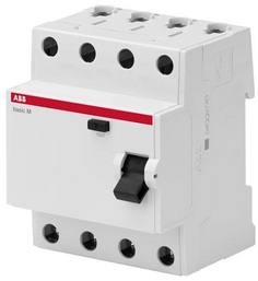 Выключатель дифференциального тока (ВДТ, УЗО) ABB 2CSF604041R1250 4P, 25A, 30мA, AC, BMF41425