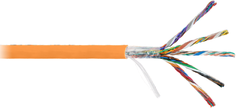 Кабель витая пара U/UTP 5 кат. 25 пар NIKOLAN NKL 5110C-OR 24AWG(0.50 мм), медь, одножильный (solid), внутренний, LSZH, нг(A)-HFLTx, оранжевый, уп/305