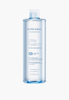 Мицеллярная вода Missha Super Aqua Ultra Hyalron с гиалуроновой кислотой, 500 мл