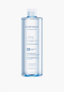 Мицеллярная вода Missha Super Aqua Ultra Hyalron с гиалуроновой кислотой, 500 мл
