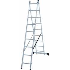 Алюминиевая двухсекционная лестница WORKY