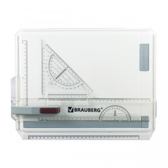 Доски и мольберты Brauberg Доска чертежная А4 с рейсшиной и треугольником 370х295 мм