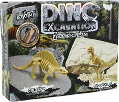 Наборы для опытов и экспериментов Danko Toys Набор для проведения раскопок Dino Excavation Динозавры (Диметродон и Дилофозавр)