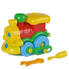 Машины Toys Plast Игрушка пластмассовая Конструктор-паровозик