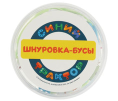 Деревянные игрушки Деревянная игрушка Буратино Синий Трактор шнуровка-бусы 96 шт.