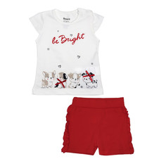 Комплекты детской одежды Mini World Комплект для девочки (футболка, шорты) MW16675
