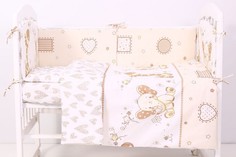 Комплекты в кроватку Комплект в кроватку Топотушки Жираф и Слоненок (6 предметов)