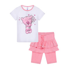 Комплекты детской одежды Playtoday Комплект для девочки (футболка и юбка-шорты) Teddy 12329090