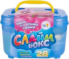 Наборы для опытов и экспериментов Genio Kids Набор для создания слайма СлаймБокс малый (28 элементов)
