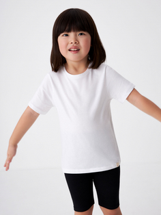 Базовая белая футболка для девочек (белый, 92) Sela