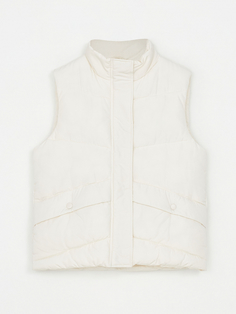 Стеганый жилет для девочек (белый, 164) Sela