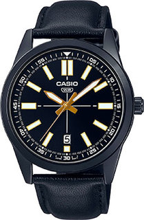 Японские наручные мужские часы Casio MTP-VD02BL-1E. Коллекция Analog