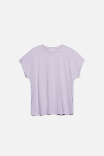 Футболка oversize хлопковая с подвернутыми рукавами Befree