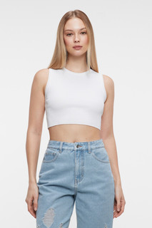 джемпер женский Топ-майка вискозный облегающий в рубчик Befree