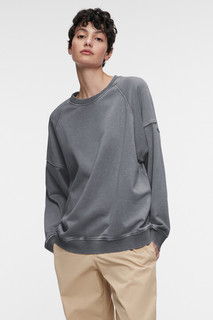 Свитшот oversize хлопковый с состаренным эффектом Befree