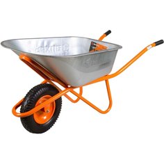 Тачка строительная одноколесная, сталь, 320 кг, 110 л, 0.8 мм, PR 4.80х8, Вихрь, Т-110-1