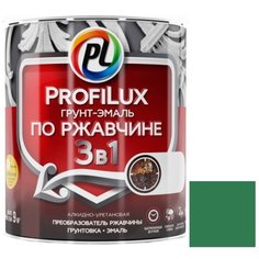 Грунт-эмаль Profilux, 3в1, по ржавчине, зеленая, 0.9 кг
