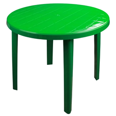 Пластиковая мебель стол круглый 900x750мм зелёный/лайм пластик