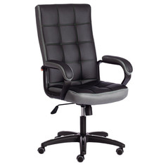 Кресла офисные кресло офисное TRENDY кожзам/ткань черный/серый Tetchair
