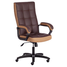 Кресла офисные кресло офисное TRENDY кожзам/ткань коричневый/бронзовый Tetchair