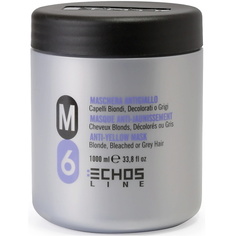 Маска для волос ECHOS LINE Маска нейтрализатор желтизны M6 ANTI-YELLOW MASK 1000