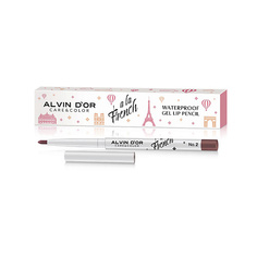 Карандаш для губ ALVIN DOR ALVIN D’OR Водостойкий гелевый карандаш для губ WATERPROOF GEL LIP PENCIL A LA FRENCH