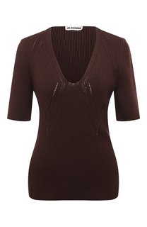 Пуловер из вискозы и хлопка Jil Sander