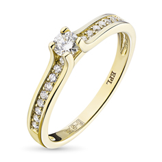 Кольцо из желтого золота с бриллиантами э0301кц04181800 ЭПЛ Даймонд