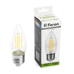 Лампочка Лампа светодиодная Feron LB-66 Свеча E27 7W 4000K 38271