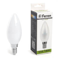 Лампочка Лампа светодиодная Feron E14 15W 4000K Свеча Матовая 38257