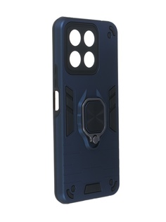 Чехол DF для Honor X8a с магнитом и кольцом Dark Blue hwArmor-02