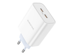 Зарядное устройство Borofone BA73A Young 2xUSB-C QC3.0 PD35W 3A White 6974443388398