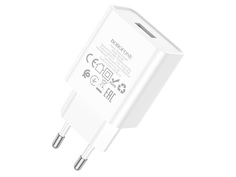 Зарядное устройство Borofone BA74A Aspirer 1xUSB 2.1А White 6974443388640