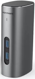 Док-станция Vention TPJH0-EU USB-C to HDMI/VGA/USB 3.1 Gen 2/USB 3.1 Gen 2-C/USB 3.0x2/RJ45/SD/TF/TRRS 3.5mm/PD/aluminum/gray