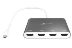 Адаптер j5create JCA366 USB-C to 4-Port HDMI