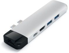 Концентратор Satechi Aluminum Type-C Pro Hub Adapter with Ethernet ST-TCPHES для 2016/2017/2018 MacB
