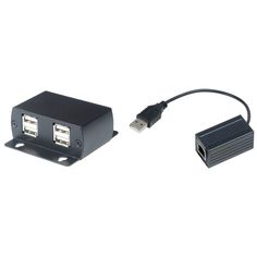Удлинитель SC&T UE03 USB 2.0 по кабелю витой пары до 60м(CAT5/5e/6) со встр. расширением на 4 порта(USB-HUB). Максимальная скорость передачи 480Мбит/с Sct