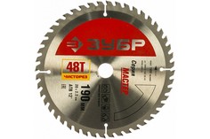 Диск пильный Зубр Мастер 36914-190-20-48 по дереву Чистый рез 190x20 мм; 48Т