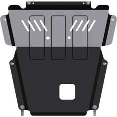 Защита картера и КПП для LADA X Ray 2015- 1.6 MT, универсальная штамповка, сталь 2.0 мм, с крепежом sheriff